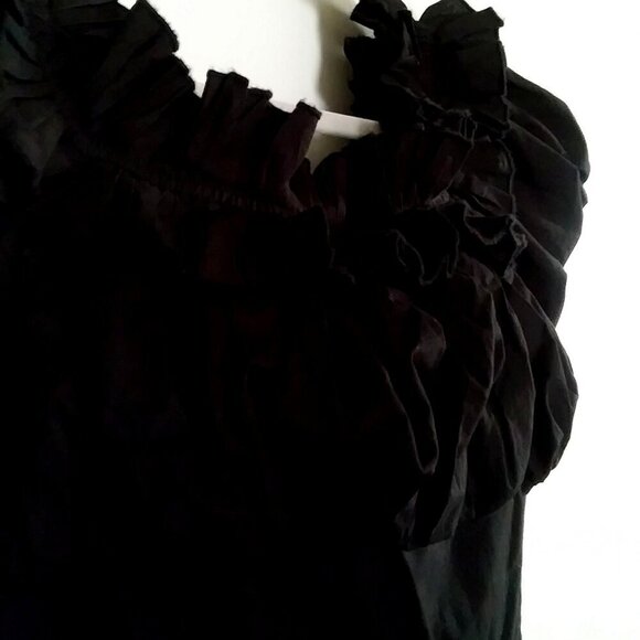 Anthropologie Love the Label Black Off-Shoulder Mini Dress - Picture 3 of 13